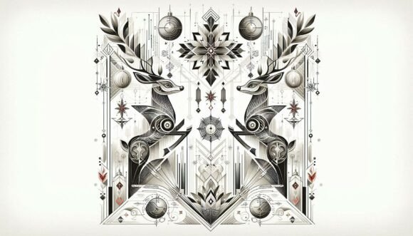 Art Deco Christmas Illustrations for Handmade Creators