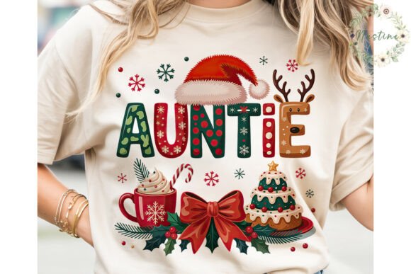 Auntie Christmas Text Sublimation Design Review: A Festive Illustration Asset for Seasonal Projects