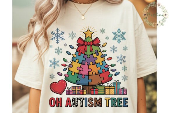 Autism Christmas Tree Puzzle PNG Clipart and Illustrations