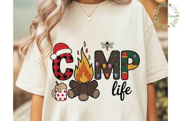 Christmas Camp Life Sublimation Design