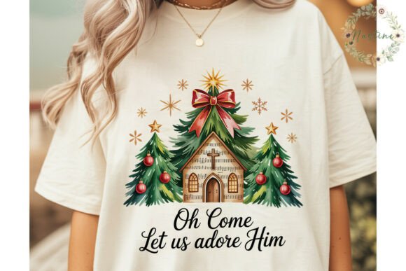 Christmas Church Song Sublimation Design and Illustrations