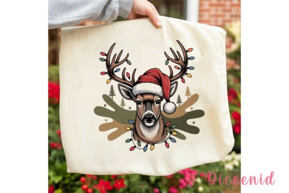 Christmas Deer Buck Lights PNG Clipart: A Versatile Illustration for Holiday Branding
