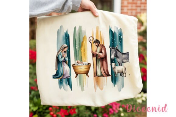 Christmas Nativity Scene PNG Clipart and Illustrations