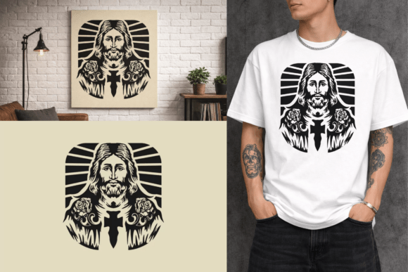 Christmas Sublimation - Jesus Art Illustrations for Digital Sellers