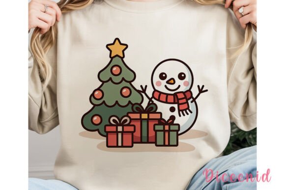 Cute Christmas Snowman Tree PNG Clipart for Holiday Design Projects