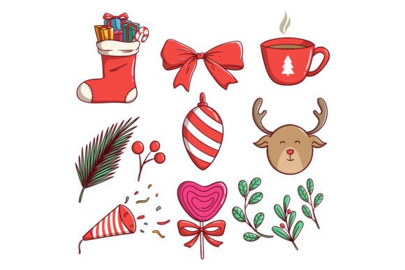 Doodle Christmas Elements Bundle Review for Real Projects
