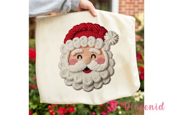Fluffy Santa Head Christmas PNG Clipart: A Festive Illustration for Content Creators