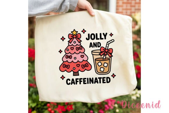 Jolly Caffeinated Christmas PNG: A Festive Graphic Design Asset for Marketers