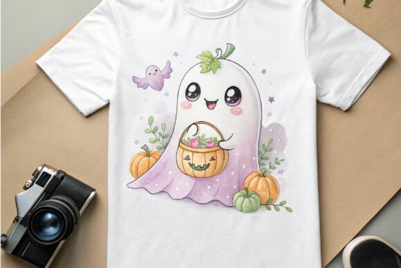 Kawaii Ghost Christmas PNG: A Festive Freebie for Creative Projects