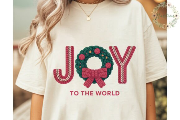 Knit JOY Christmas Sublimation Design: A Festive Illustration for Local Branding
