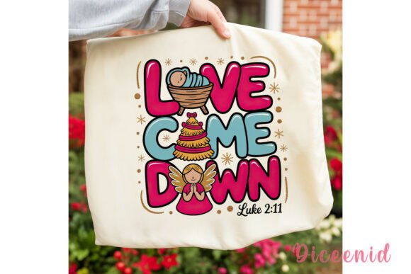 Love Come Down Christmas Clipart and Illustrations