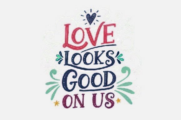 Love Looks Good on Us Christmas PNG for Marketing Freebies