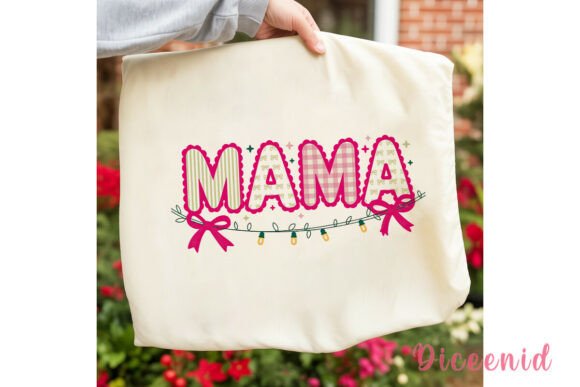 Mama Christmas Lights Sublimation Design