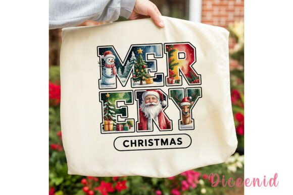 Merry Christmas Letter Art PNG Clipart: A Visual Asset for Polished Content