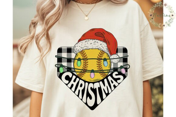 Merry Christmas Softball PNG Clipart