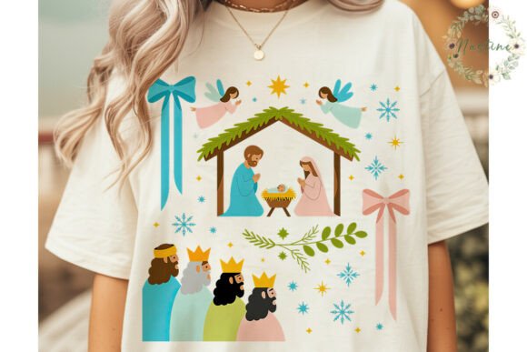Nativity Christmas Pastel PNG Clipart & Illustrations