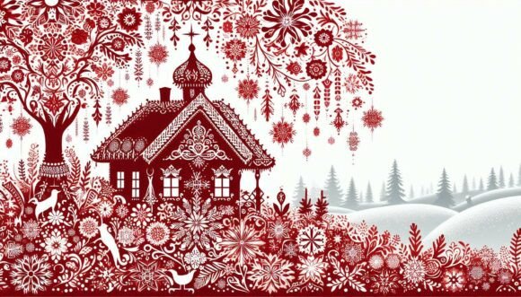 Nordic Christmas Horse: A Versatile Illustration for Holiday Branding