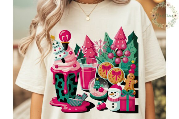 Pink Christmas Winter Treats PNG Clipart