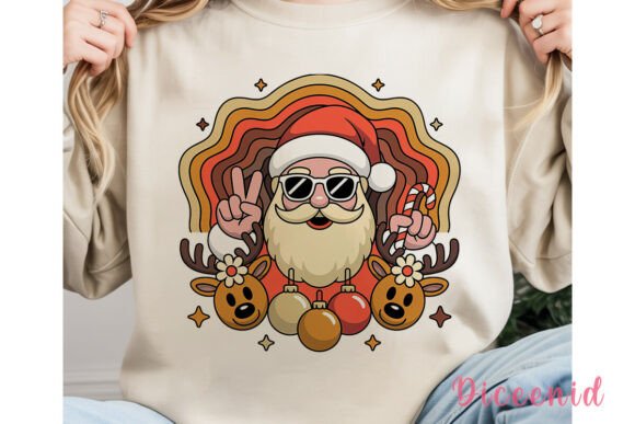 Retro Christmas Santa Sublimation Design: A Versatile Illustration for Creative Sellers