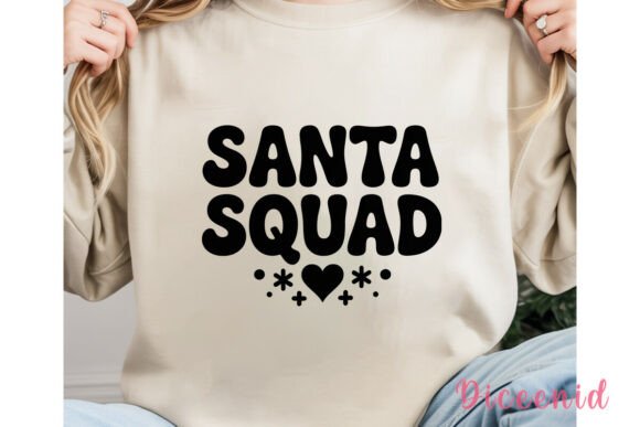 Santa Squad Christmas Sublimation Design: A Festive Illustration for Content Creators