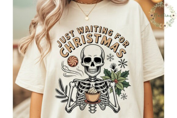 Skeleton Christmas Coffee PNG Clipart: A Festive Graphic Design Asset for Crafters